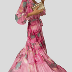 Pia - Long Sleeve Elegant Midi Dress