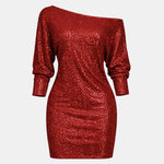 Aella – One Shoulder Mini Sequin Dress
