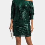 Aella – One Shoulder Mini Sequin Dress