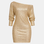 Aella – One Shoulder Mini Sequin Dress