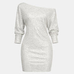 Aella – One Shoulder Mini Sequin Dress