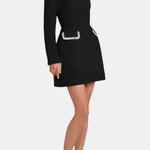 Aila – Elegant Mini Dress with Pearl-Trim Detailing
