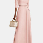 Amabel – Off-Shoulder Half Sleeve A-Line Maxi Dress