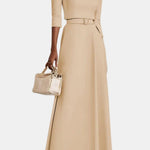 Amabel – Off-Shoulder Half Sleeve A-Line Maxi Dress