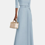 Amabel – Off-Shoulder Half Sleeve A-Line Maxi Dress