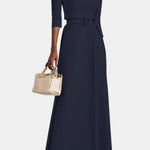 Amabel – Off-Shoulder Half Sleeve A-Line Maxi Dress