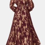 Amrani – Metallic Puff Sleeve Luxe Maxi Dress