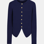 Aspen – Ribbed Split-Hem Button Cardigan