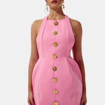 Becci – Backless Halter Mini Dress