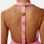 Becci – Backless Halter Mini Dress