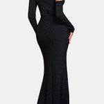 Capri – Cut-Out Mermaid Cocktail Dress in Black