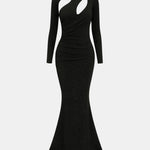 Capri – Cut-Out Mermaid Cocktail Dress in Black