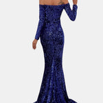 Gabby - Off-Shoulder Sequin Mermaid Evening Dress