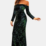 Gabby - Off-Shoulder Sequin Mermaid Evening Dress