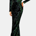 Gabby - Off-Shoulder Sequin Mermaid Evening Dress