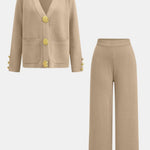 Giorgia - Knit Cardigan & Wide-Leg Pants Set