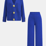 Giorgia - Knit Cardigan & Wide-Leg Pants Set