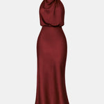 Jolina – Draped Halter-Style Bodycon Cocktail Dress