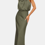 Jolina – Draped Halter-Style Bodycon Cocktail Dress