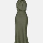 Jolina – Draped Halter-Style Bodycon Cocktail Dress