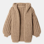 Journee – Long Sleeve Chunky Knit Hooded Cardigan