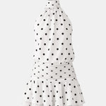 Karla – Backless Halter Chiffon Mini Dress with Soft Ruffle Hem