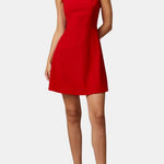 Linda – Boat-Neck High-Waisted Mini Dress