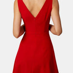 Linda – Boat-Neck High-Waisted Mini Dress