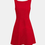 Linda – Boat-Neck High-Waisted Mini Dress