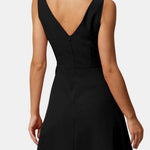 Linda – Boat-Neck High-Waisted Mini Dress