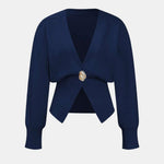 Marta - V-Neck Knit Sweater Cardigan