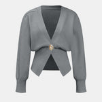 Marta - V-Neck Knit Sweater Cardigan