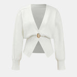 Marta - V-Neck Knit Sweater Cardigan