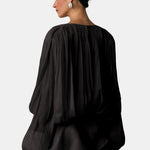 Miora –  Pleated Mini Dress with Ruched Hem