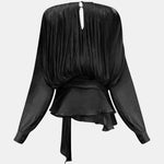 Miora –  Pleated Mini Dress with Ruched Hem