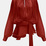 Miora –  Pleated Mini Dress with Ruched Hem
