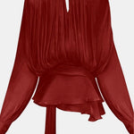 Miora –  Pleated Mini Dress with Ruched Hem