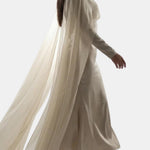 Zahira – Cape Overlay Modest Chiffon Dress