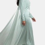 Zahira – Cape Overlay Modest Chiffon Dress