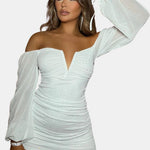 Precille – Sparkle Long Sleeve Bodycon Mini Dress