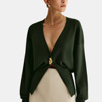 Riley – Golden Button Knit Cardigan