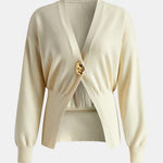Riley – Golden Button Knit Cardigan