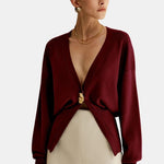 Riley – Golden Button Knit Cardigan
