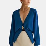 Riley – Golden Button Knit Cardigan