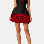 Rosalie – Strapless Rosette Corset Mini Dress