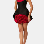 Rosalie – Strapless Rosette Corset Mini Dress