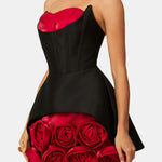 Rosalie – Strapless Rosette Corset Mini Dress