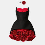 Rosalie – Strapless Rosette Corset Mini Dress