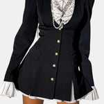 Selvanna – Long Sleeve Ruffle Mini Shirt Dress