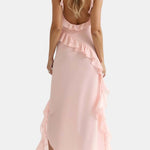 Sonia – Asymmetric Waterfall Ruffle Long Dress